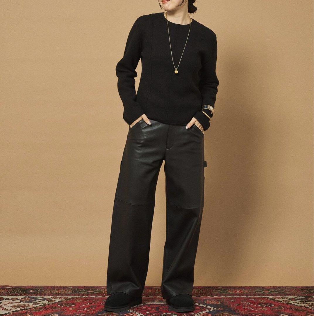 ラムレザーパンツ　フレームワーク　アウトオブフレーム