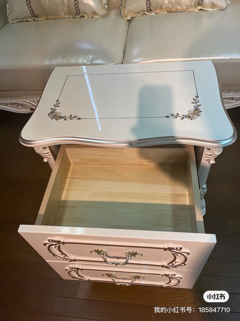 アンティーク 2段チェスト ベットサイド 姫系 姫かわ 収納 ロココ調