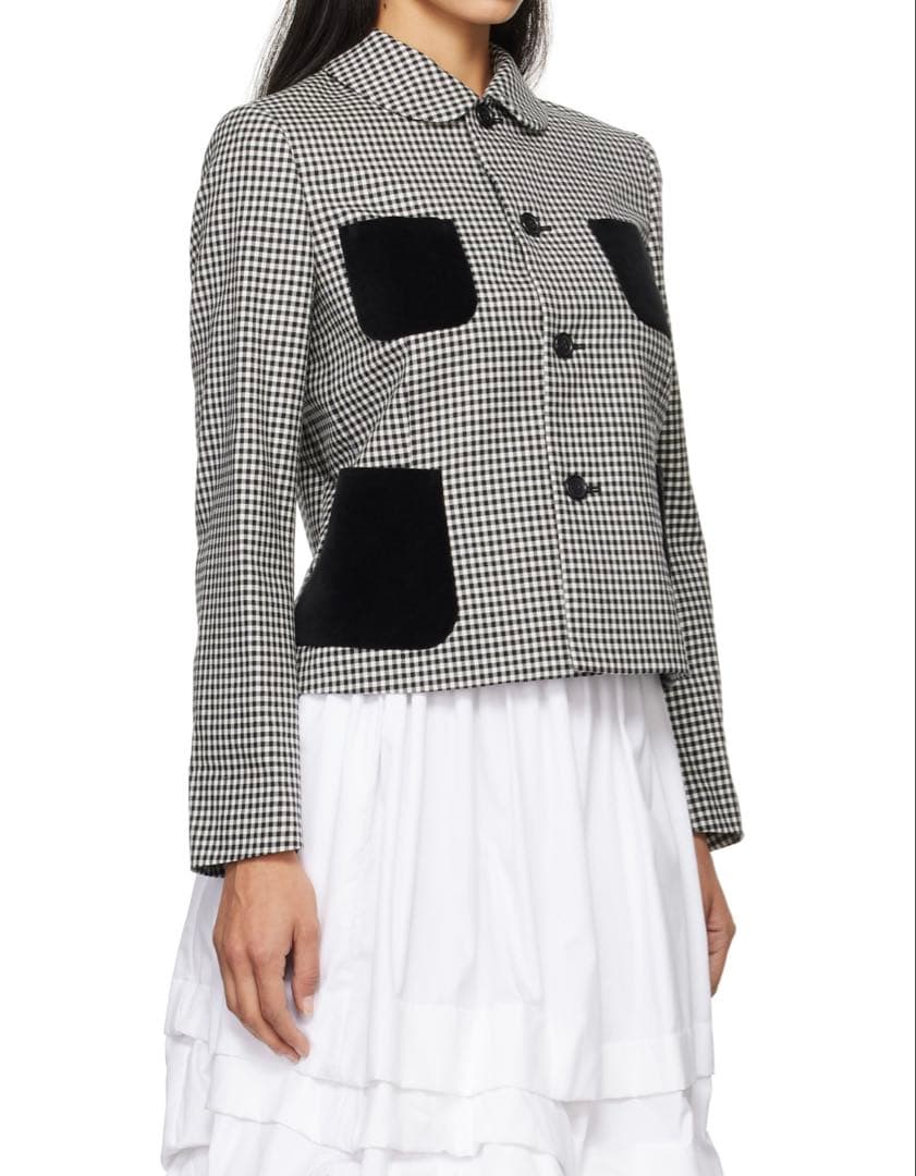 AD2024 コムデギャルソン ガールGIRL 丸襟ベロアポケットジャケット