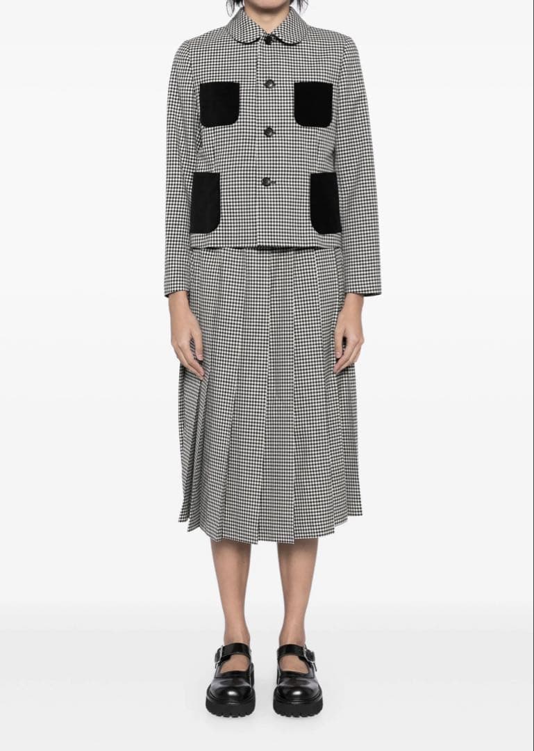 AD2024 コムデギャルソン ガールGIRL 丸襟ベロアポケットジャケット