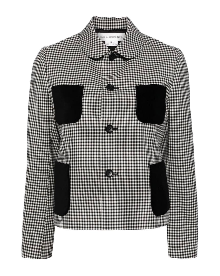 AD2024 コムデギャルソン ガールGIRL 丸襟ベロアポケットジャケット