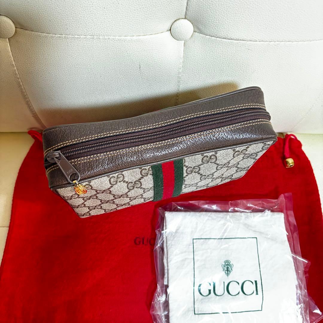 ほぼ　未使用　付属品あり　GUCCI オールド　グッチ　シェリーライン　バッグ