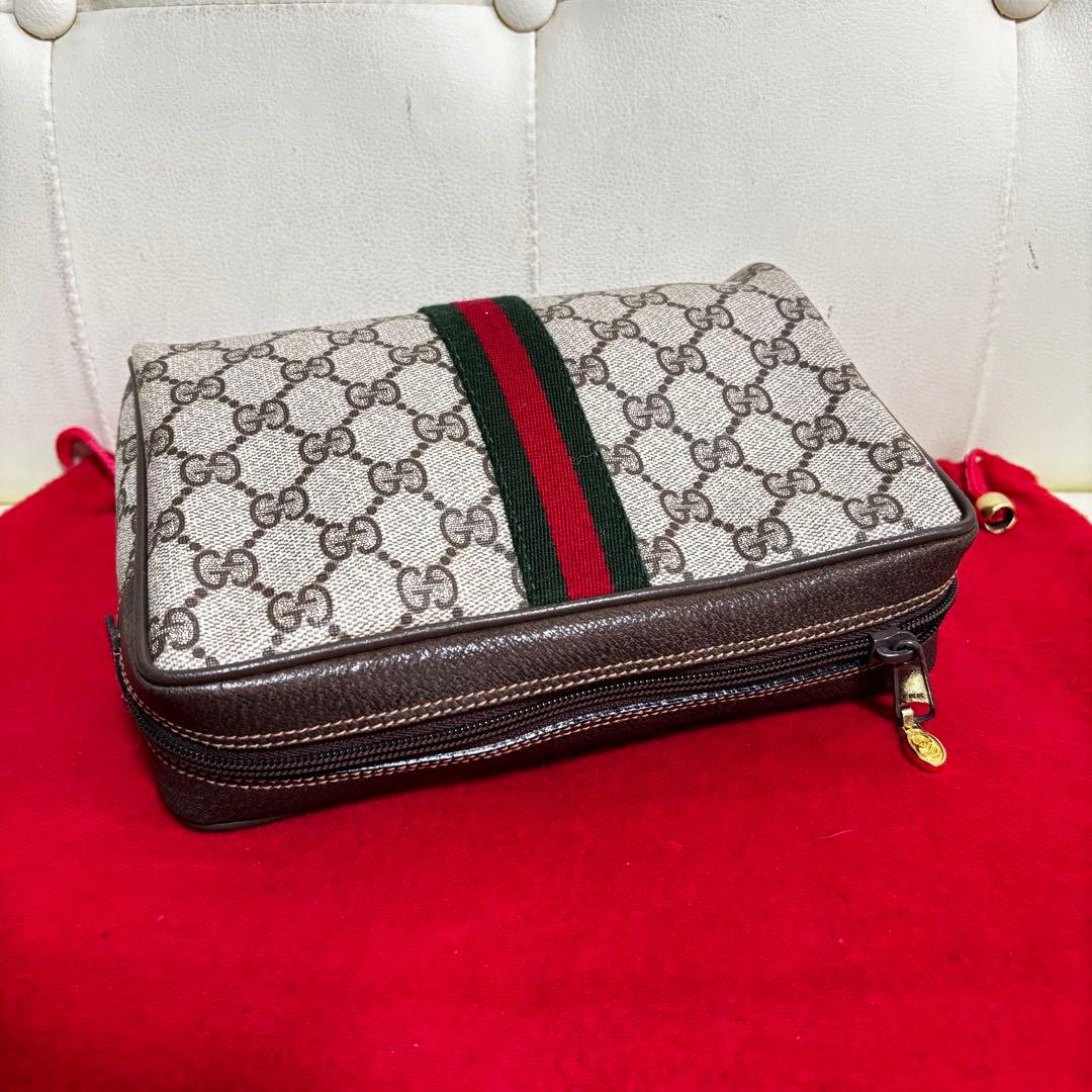ほぼ　未使用　付属品あり　GUCCI オールド　グッチ　シェリーライン　バッグ