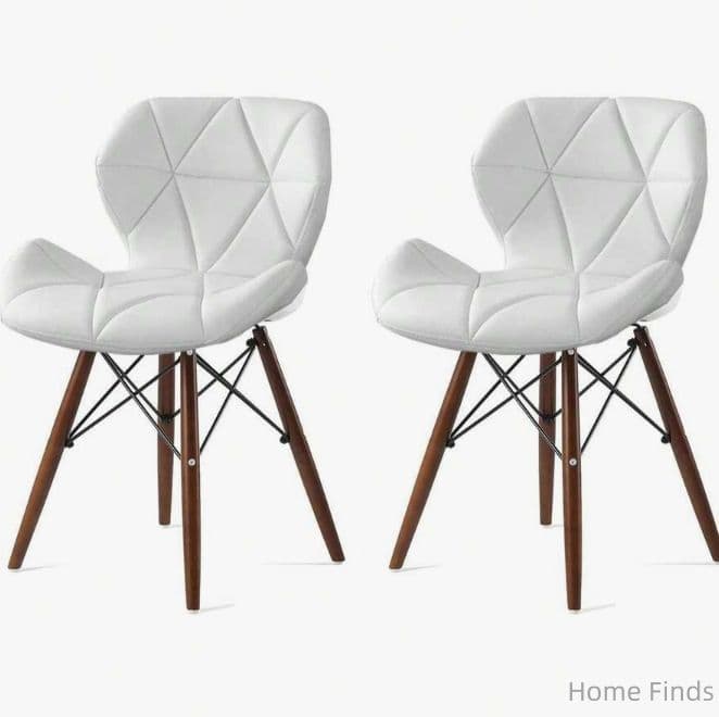 ダイニングチェア 4脚セット PU レザー 木脚 北欧風 組立簡単