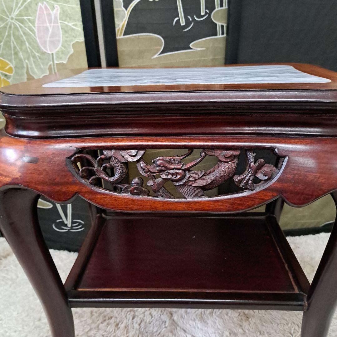 ♡石天板　龍の爪　サイドテーブル　花台　♡