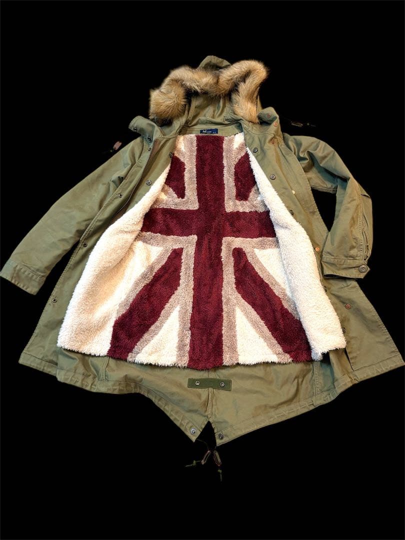 美品✨フレッドペリー モッズコート ユニオンジャック ボアライナー 4WAY S