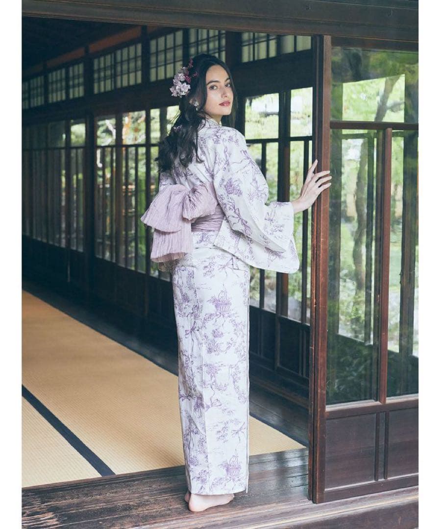 未開封Maison de FLEURミュゲリボン浴衣