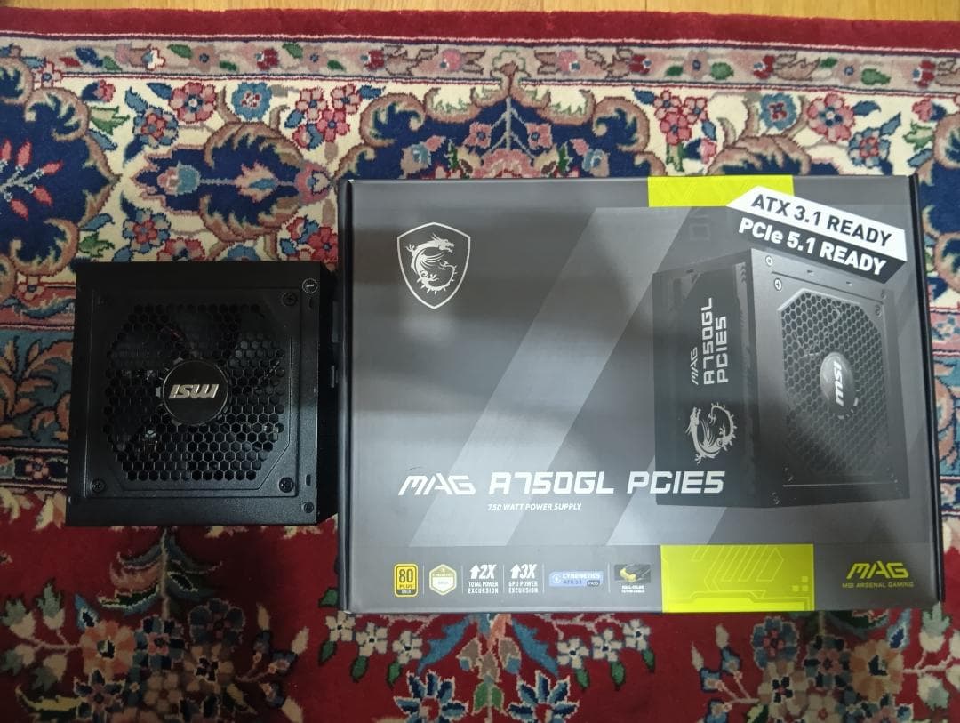 電源ユニット　750W　MSI MAG A750GL　80PLUSGOLD