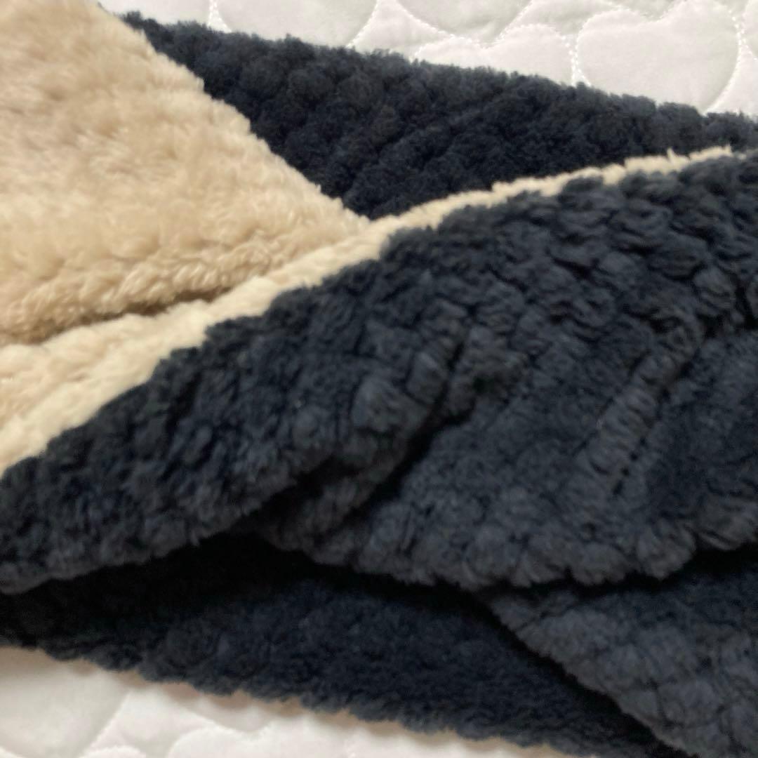 【レア生地】752 ひねりスヌード ネックウォーマー bird★ネイビー★