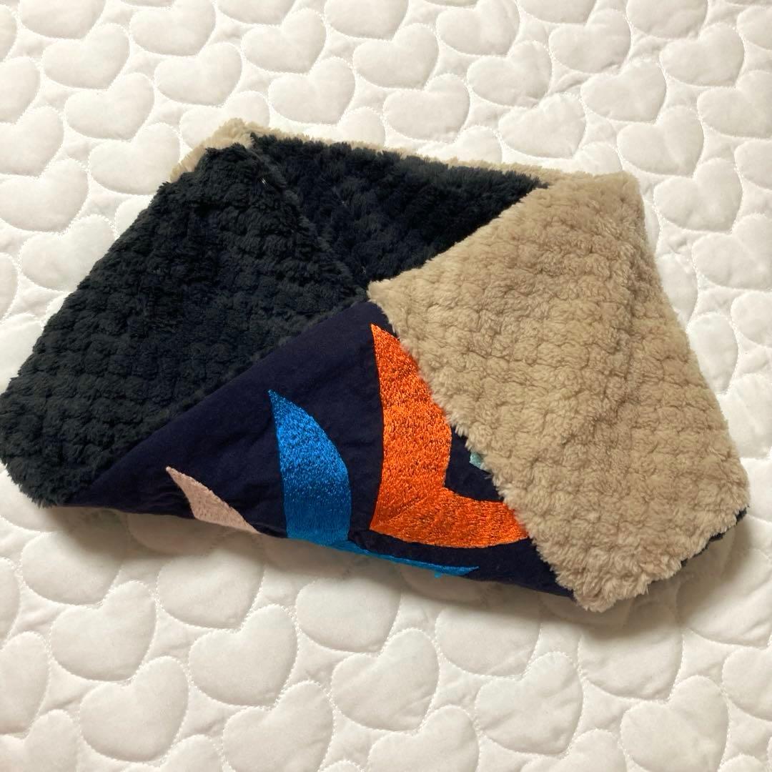 【レア生地】752 ひねりスヌード ネックウォーマー bird★ネイビー★