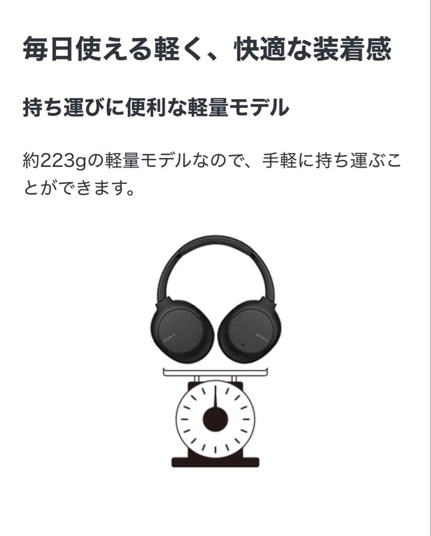 SONY ヘッドホン WH-CH71ON