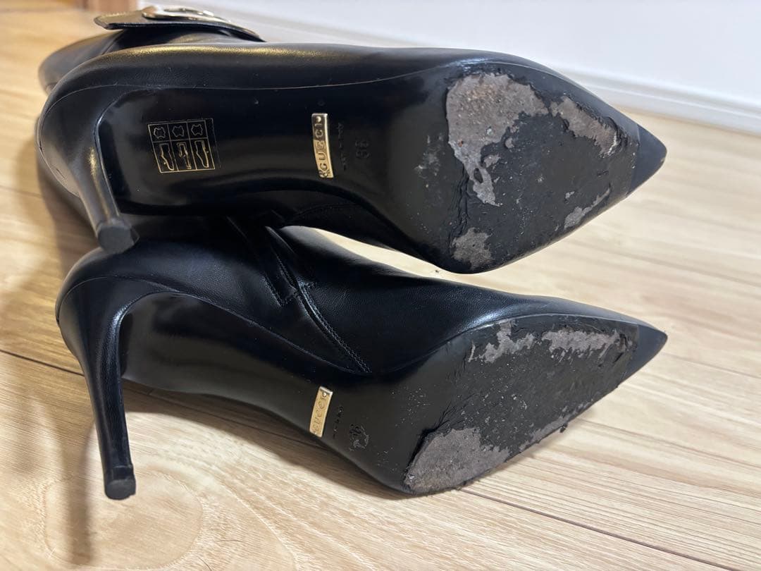 【美品】GUCCIブラックロングブーツ