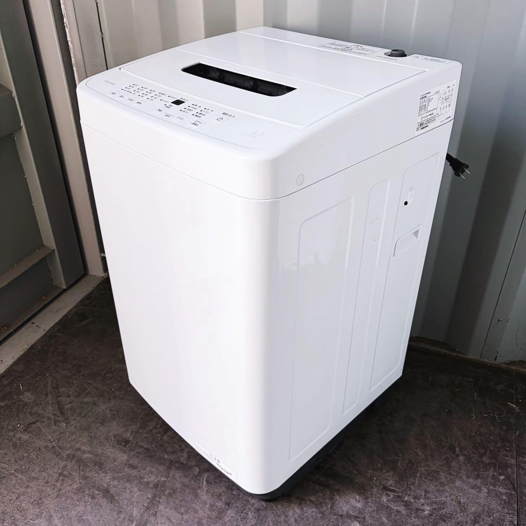 115運搬取付無料！ホワイト純正IRIS良コスパコンパクトサイズ洗濯機！完動美品