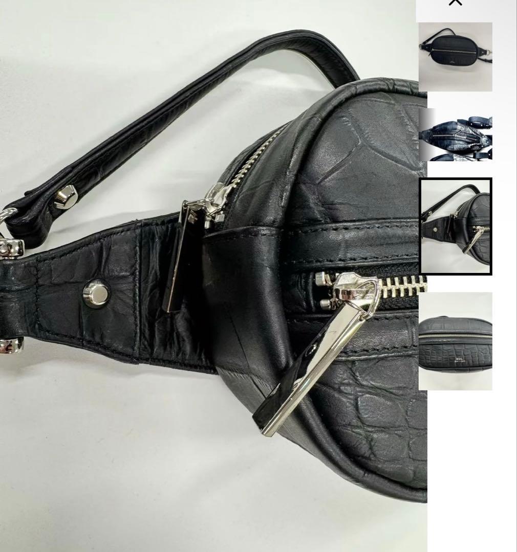 新品未使用★MUL エムユーエル　ラウンド　ボディバッグ★ レア　ブラック