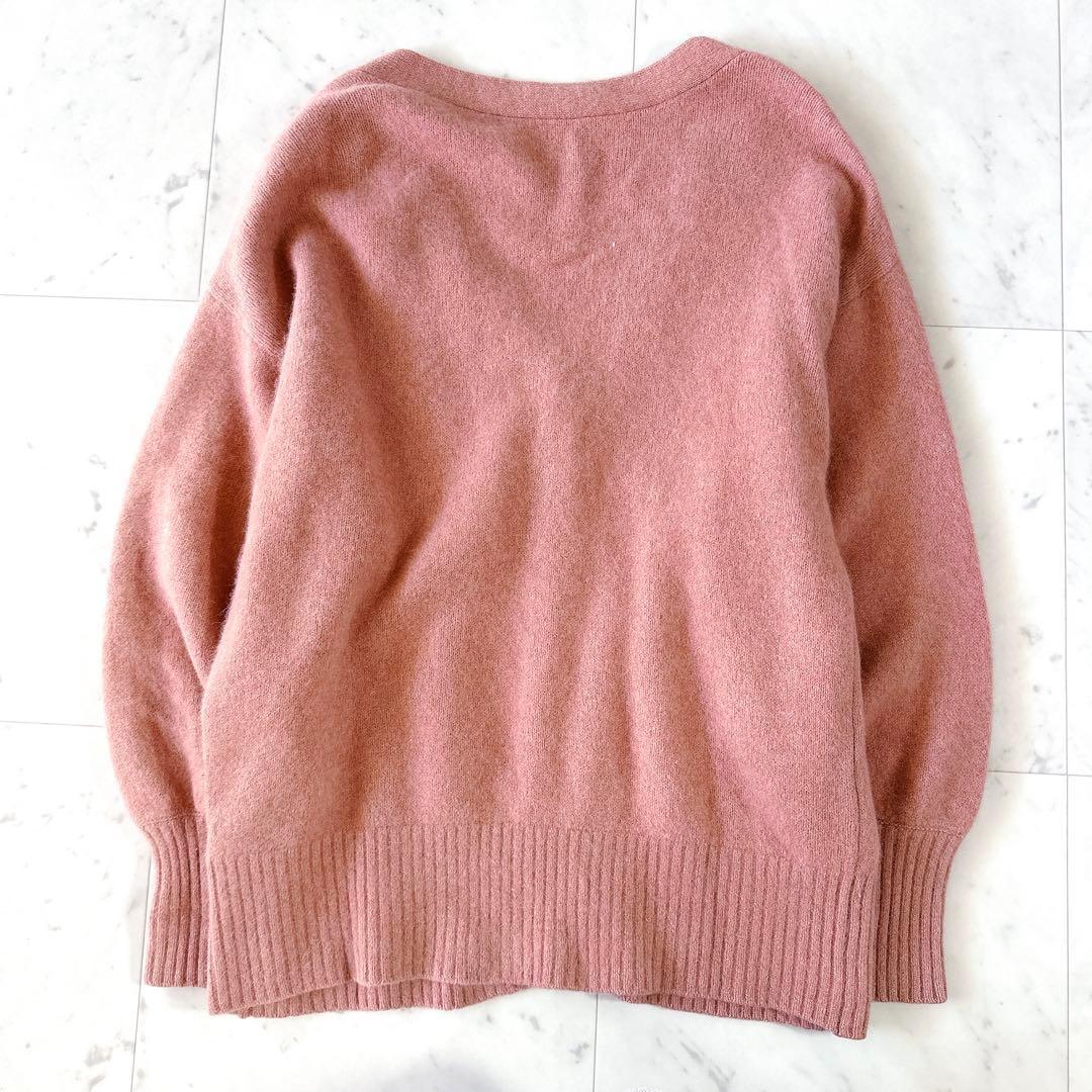 極美品＊定価2.8万 ウィムガゼット 2WAYファーニットカーディガン ピンク