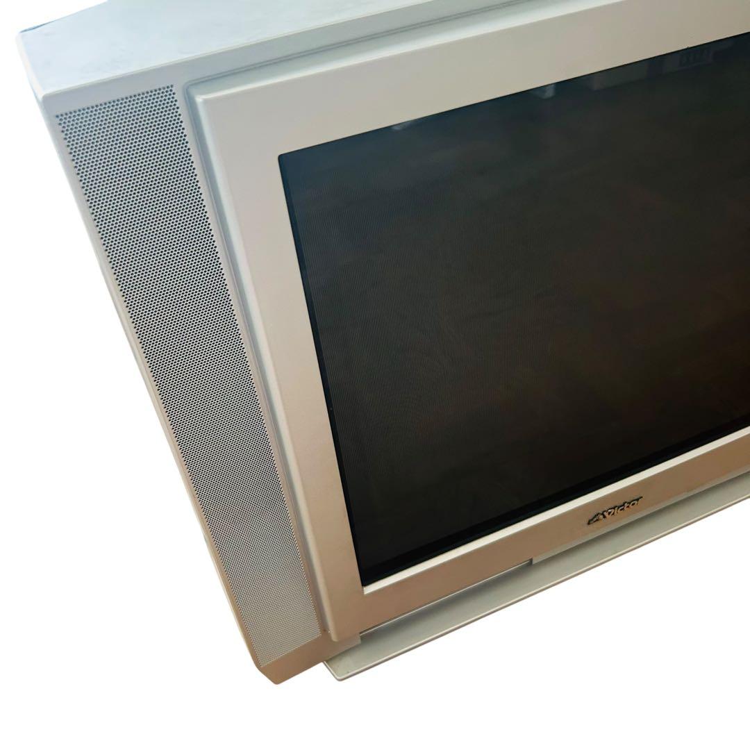21型ブラウン管テレビ シルバー　ビクター