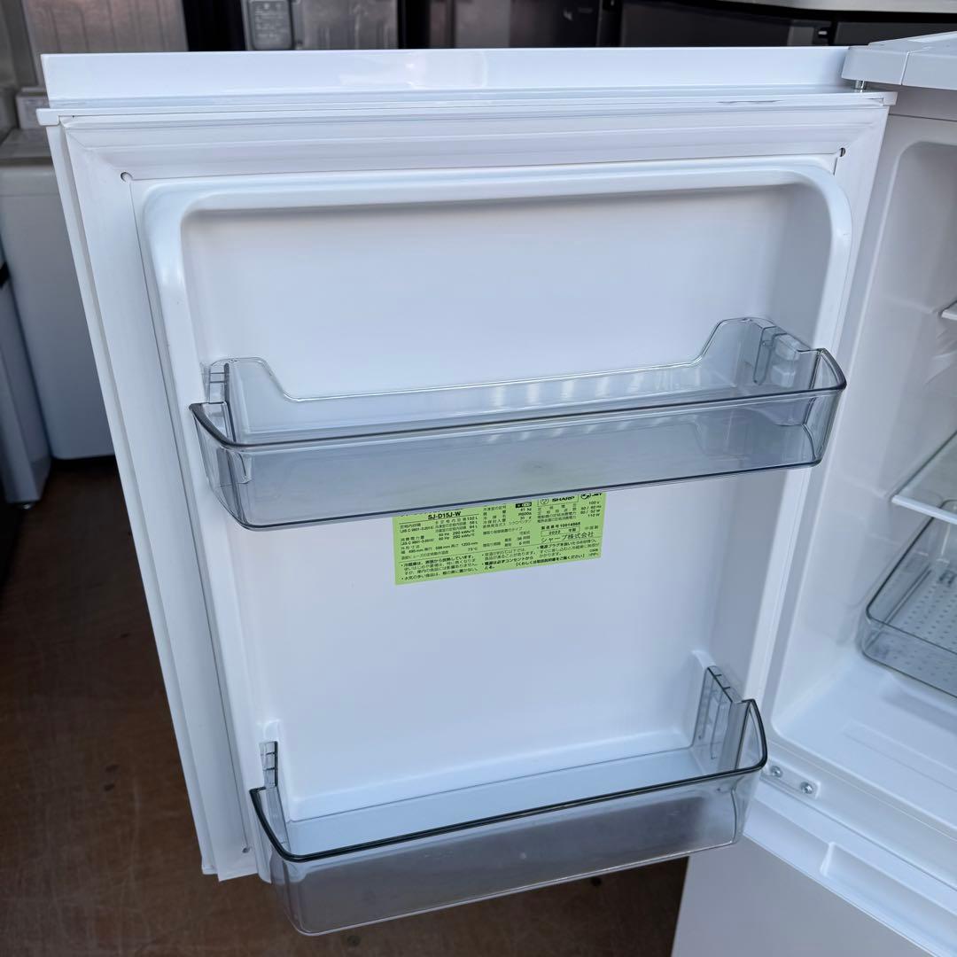 C7215★2022年製美品★シャープ冷蔵庫　右.左開き　マットホワイト　洗濯機