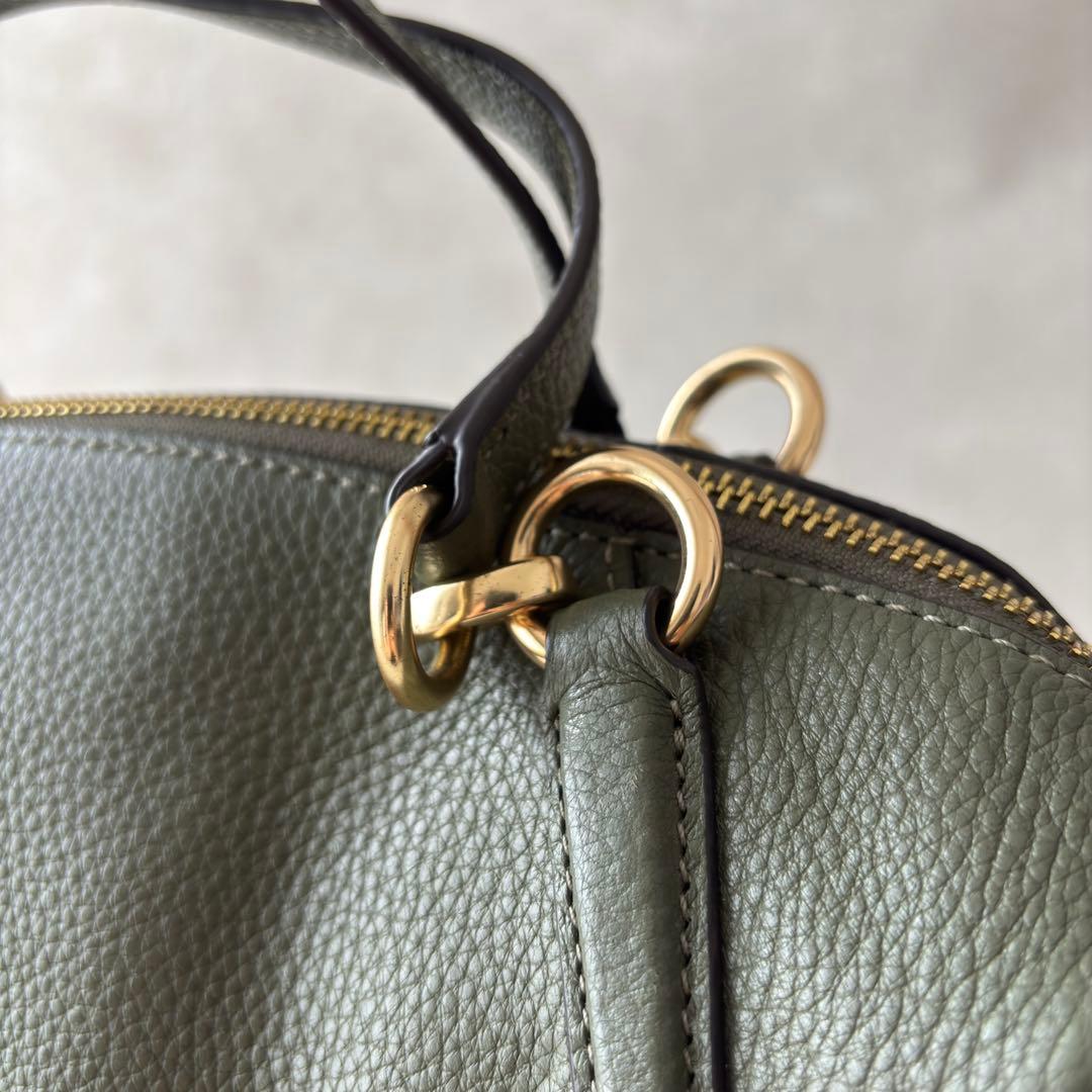 【美品】COACH オリーブグリーン ハンドバッグ