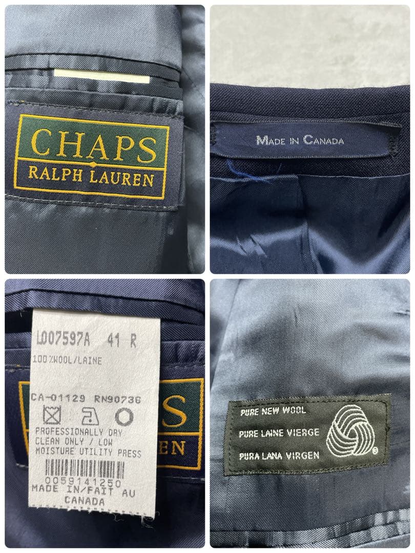 大きいサイズ　2XL相当　CHAPS RALPH LAUREN 紺ブレ　金ボタン