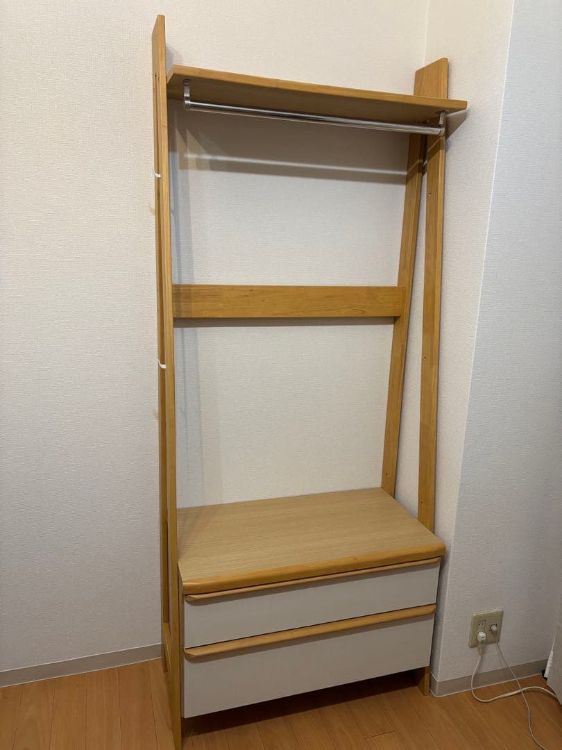 【エリー】ニトリ　ハンガーラック　ワードローブ　二段収納