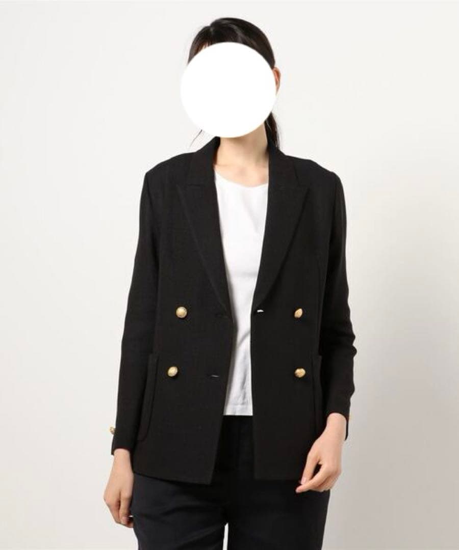 770未使用級✨アルアバイル カラミダブルコンパクトジャケット ブラック