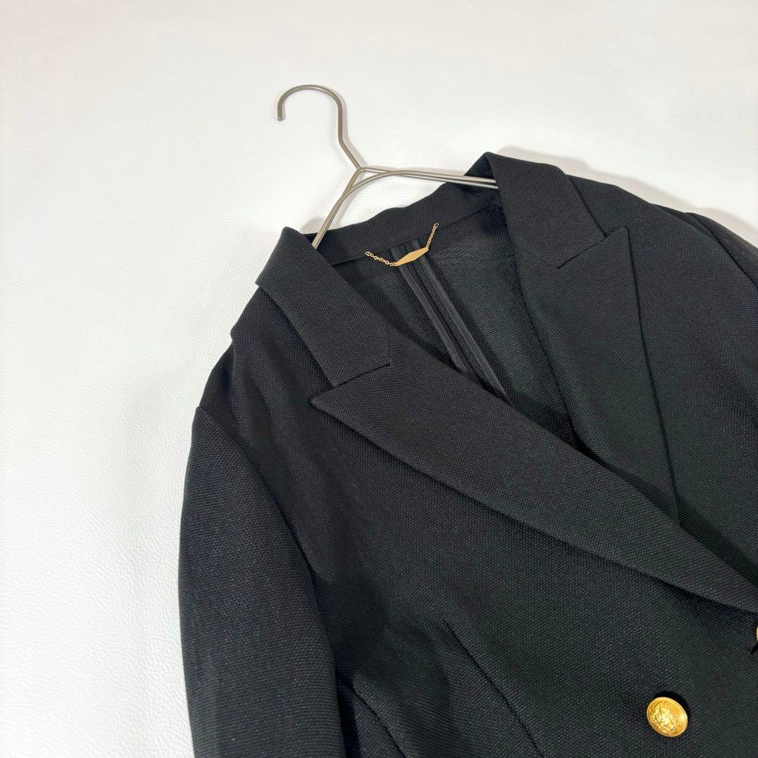 770未使用級✨アルアバイル カラミダブルコンパクトジャケット ブラック