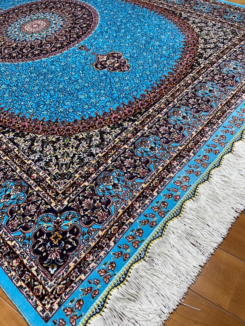 最高級۰ペルシャ絨毯・シルク｜クム仕上げ｜102×149cm｜約225万ノット｜