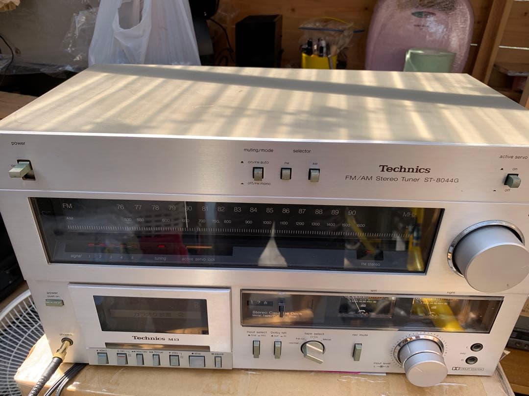 昭和レトロ Technics ST-8044GチューナーとM13 カセットデッキ