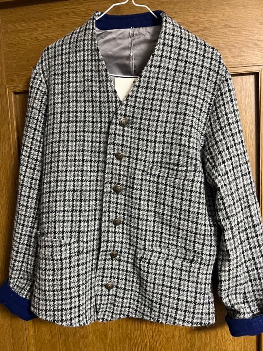 値下げ❗️norman ノルマン　ハリスツイード　ノーラカージャケットお洒落❗️