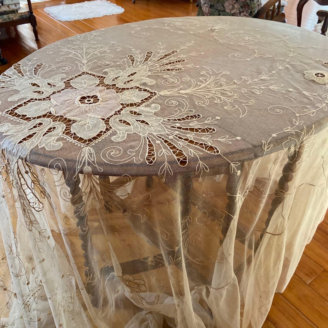 ご希望金額コメントアンティークフランスレースベットカバーシングルサイズ