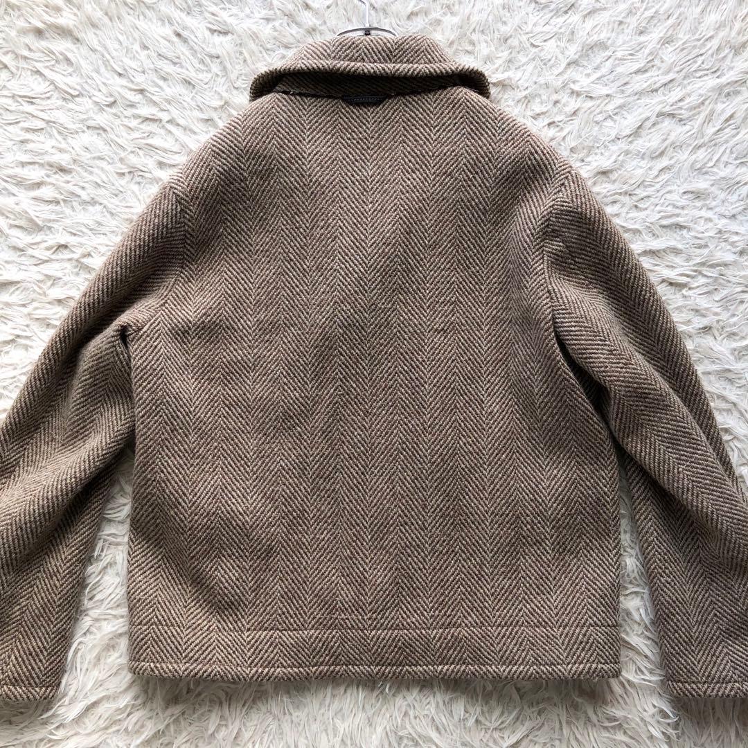 【現行未使用級】45R ツイードメルトンチロリアンジャケット　ヘリンボーン