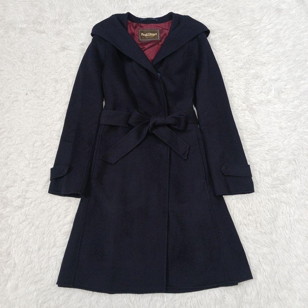 ✨極美品✨ポールスチュアート　カシミヤ混　フーデットコート　女優襟 6