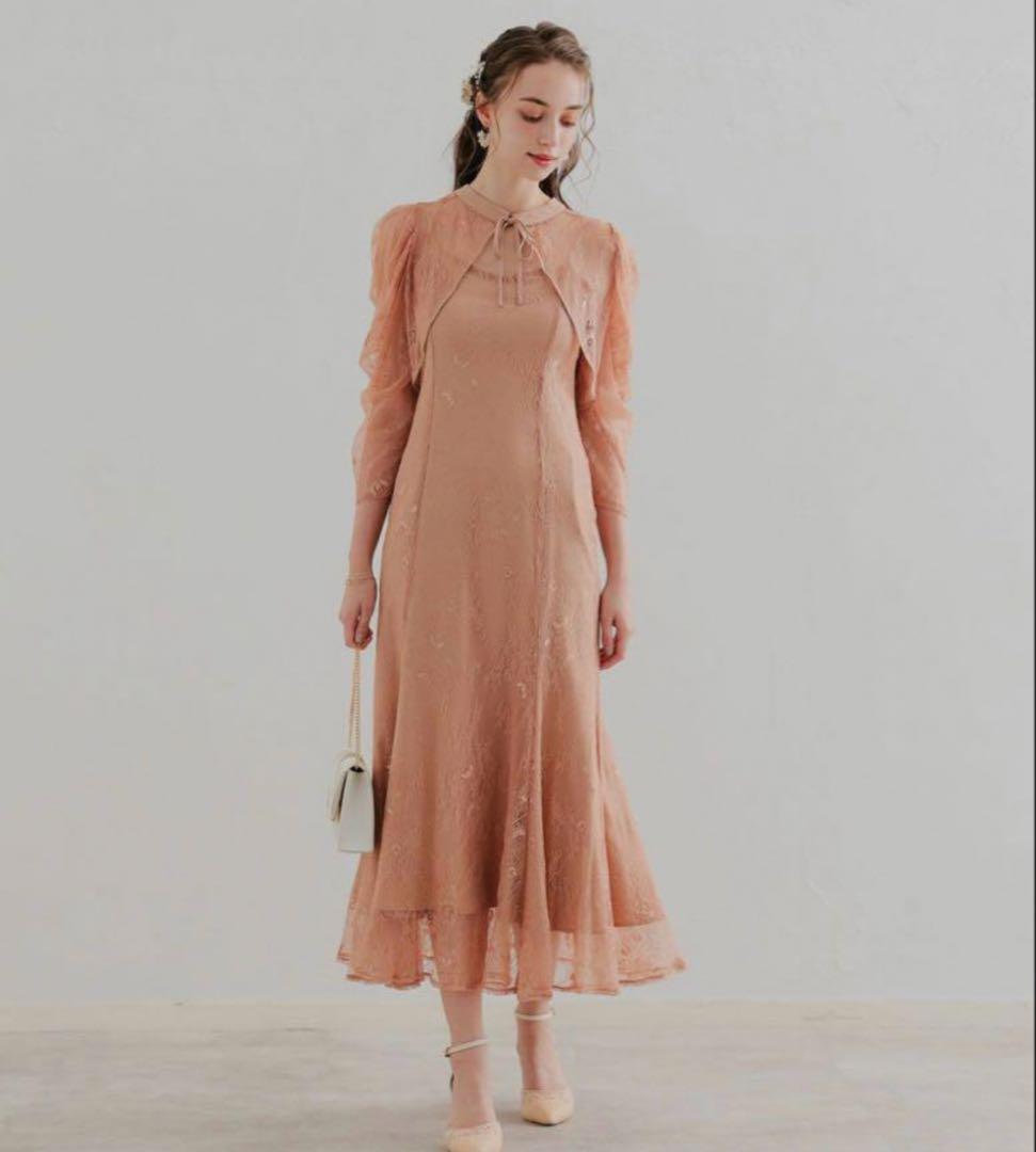 新品　Dorry Doll ボレロキャミワンピースレイヤード総レースドレス