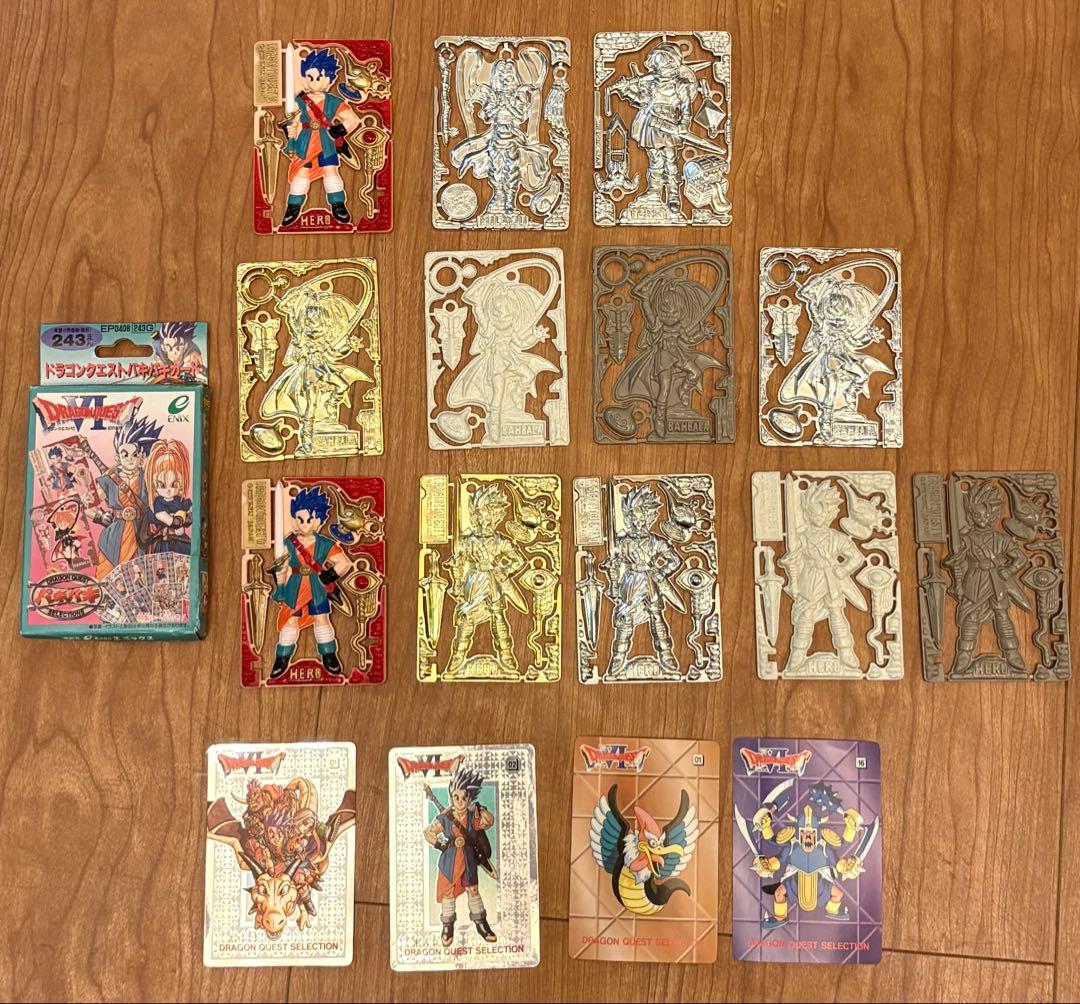 DQ6 ドラゴンクエストパキパキカード12枚 1つ箱付 未使用セット おまけ多数