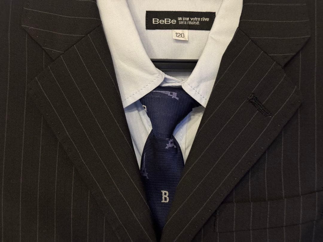 BeBe 男児 120cm スーツセット＋moonstar 黒靴　19cm