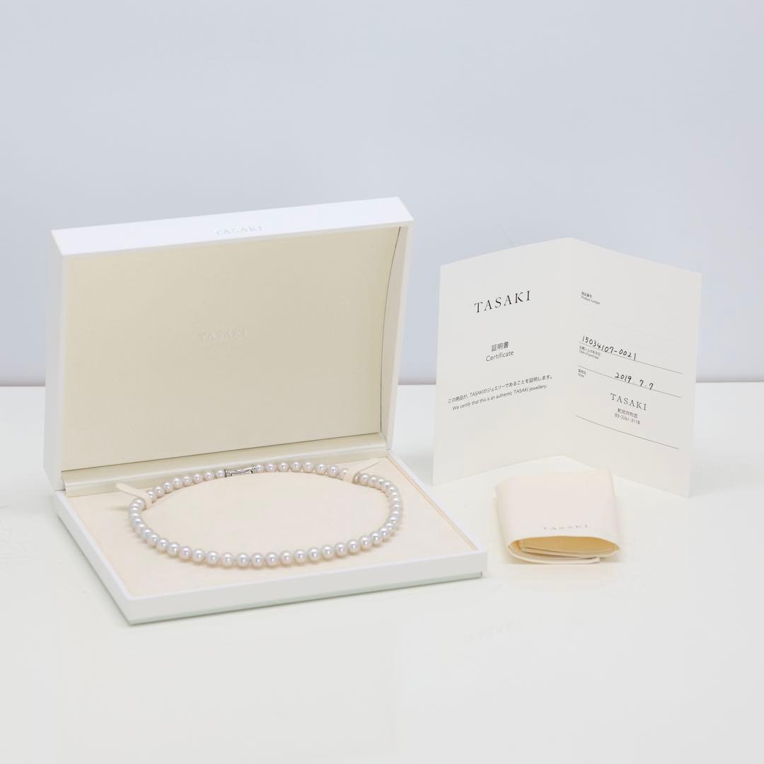 現行クラスプ✨証明書付き✨TASAKI タサキ グレーパール ネックレス8mm