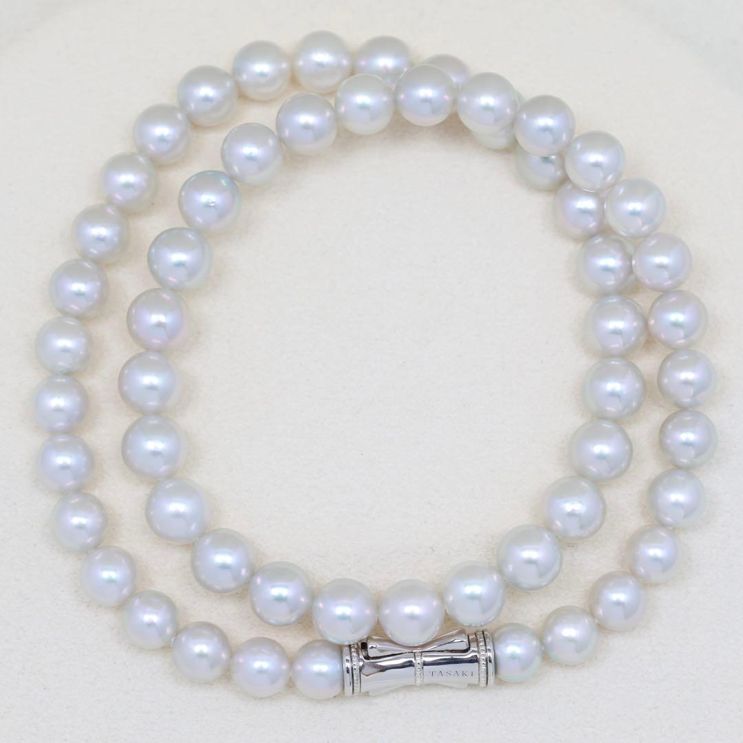 現行クラスプ✨証明書付き✨TASAKI タサキ グレーパール ネックレス8mm