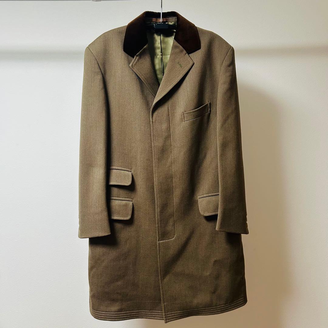 希少 英国製 HACKETT ハケット ウールチェスターコート L ブラウン系