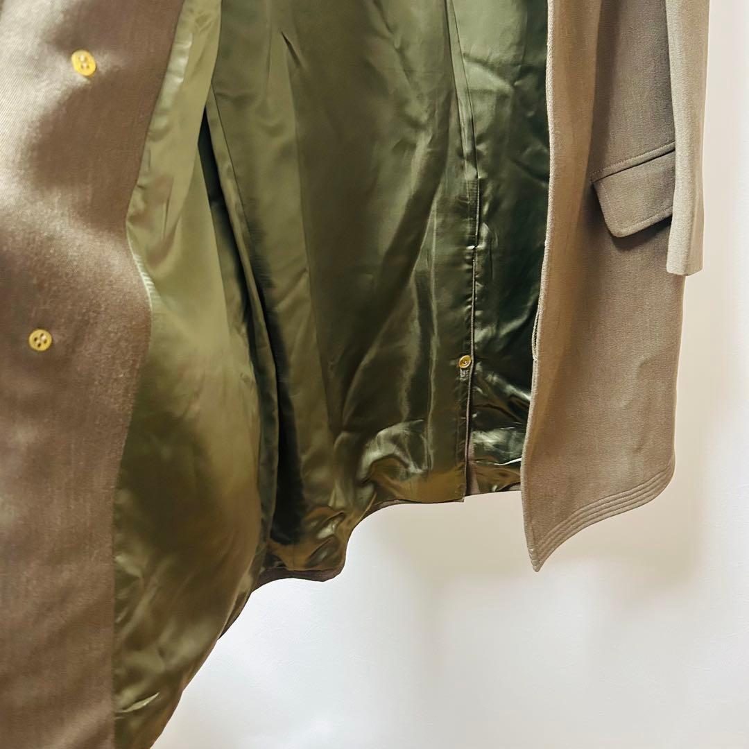 希少 英国製 HACKETT ハケット ウールチェスターコート L ブラウン系