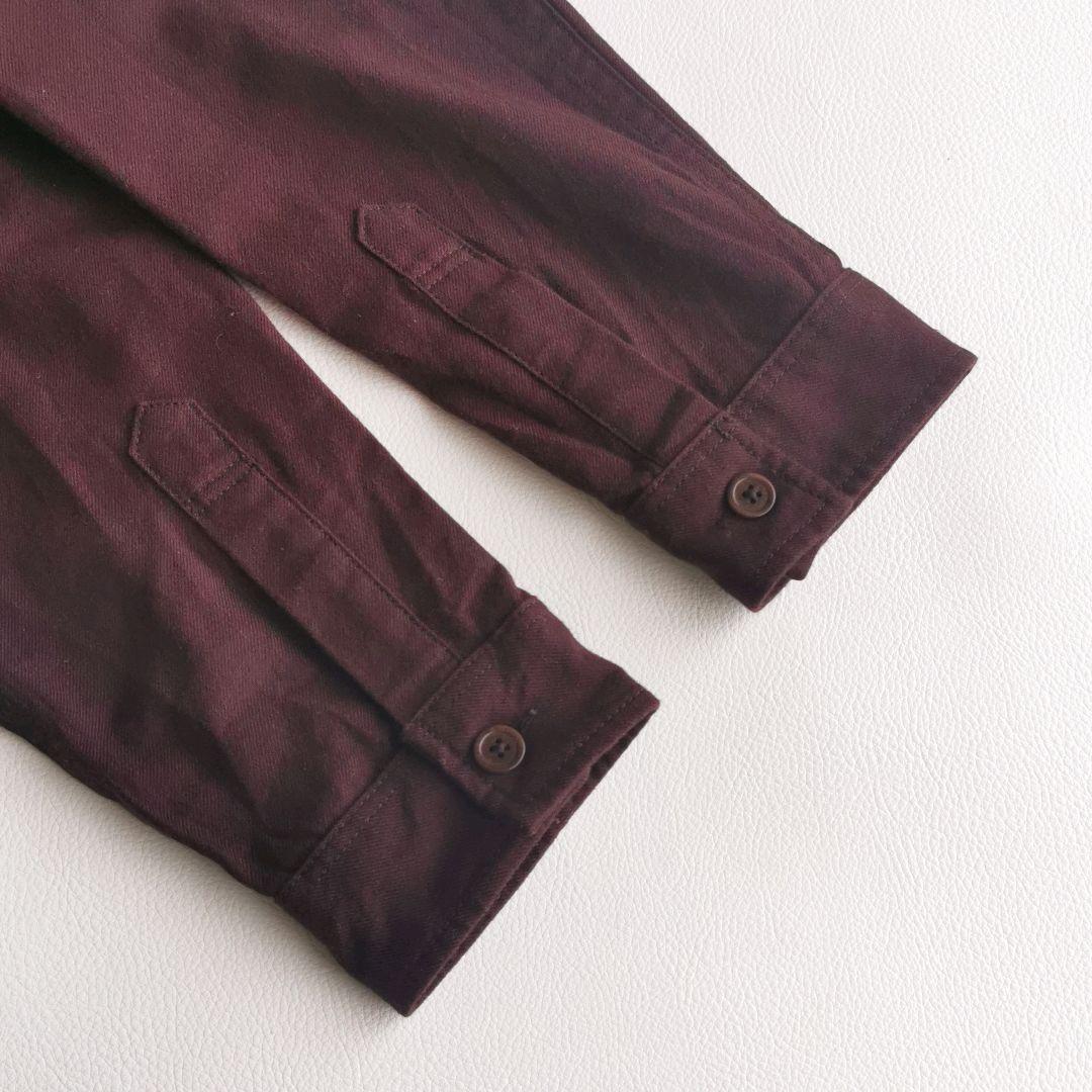 マーガレットハウエル　シャツワンピース 丸襟 コットンウールフランネル