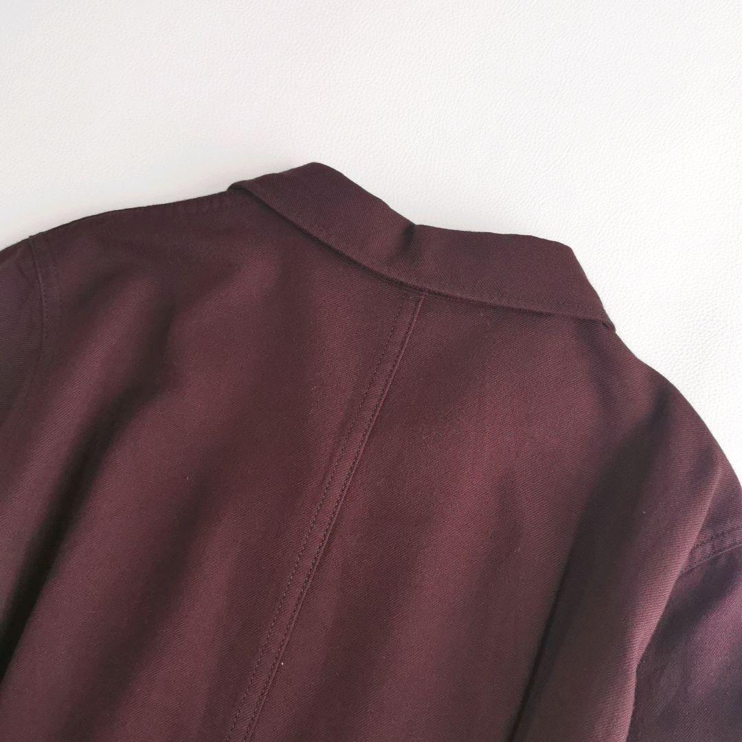 マーガレットハウエル　シャツワンピース 丸襟 コットンウールフランネル