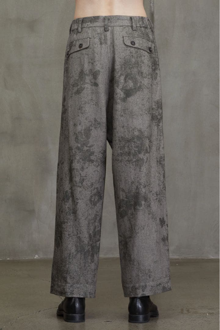 ZIGGY CHEN 24AW 花柄 プリーツパンツ 46