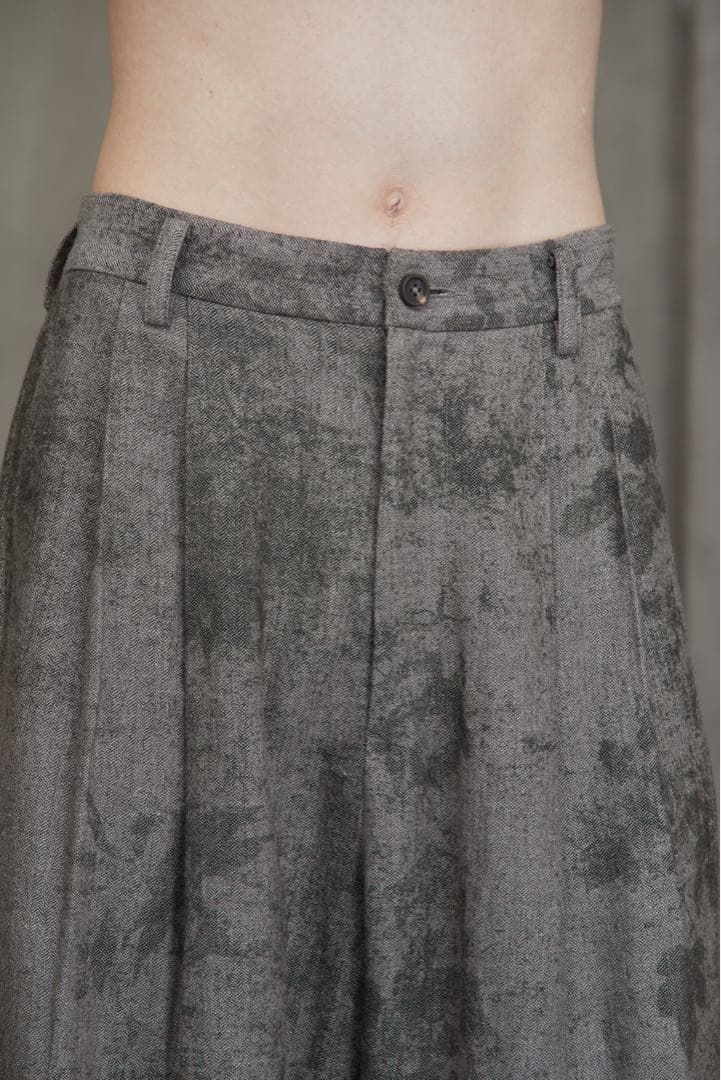 ZIGGY CHEN 24AW 花柄 プリーツパンツ 46