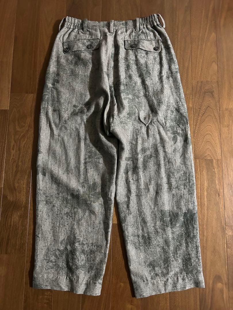 ZIGGY CHEN 24AW 花柄 プリーツパンツ 46