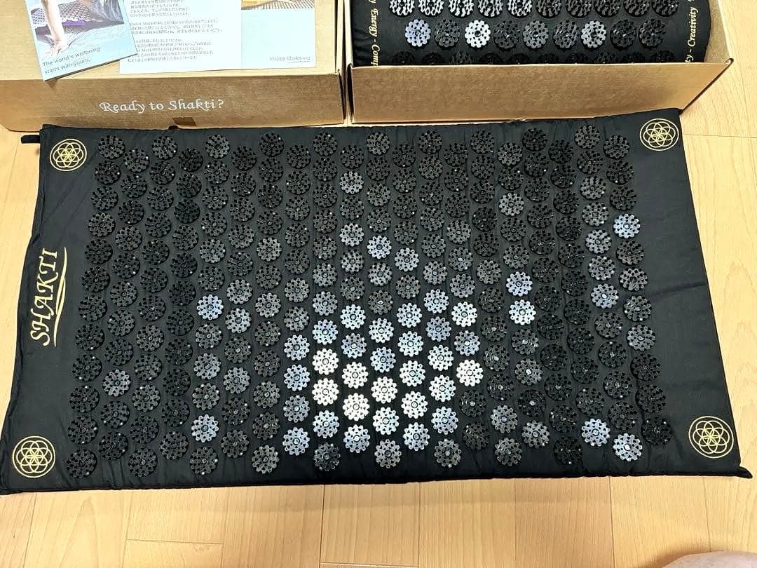 【正規品　ほぼ未使用】シャクティマット&ピロー　ブラック　オリジナル