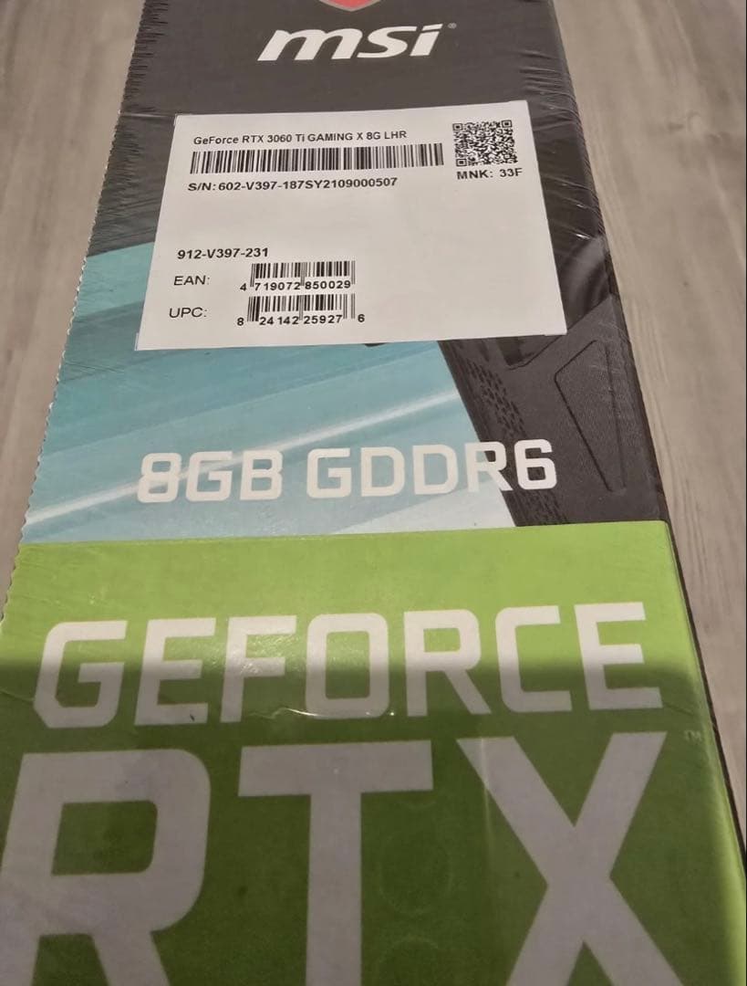 グラフィックボード・グラボ・ビデオカード MSI GeForce RTX 3060 Ti Gaming X 8GB