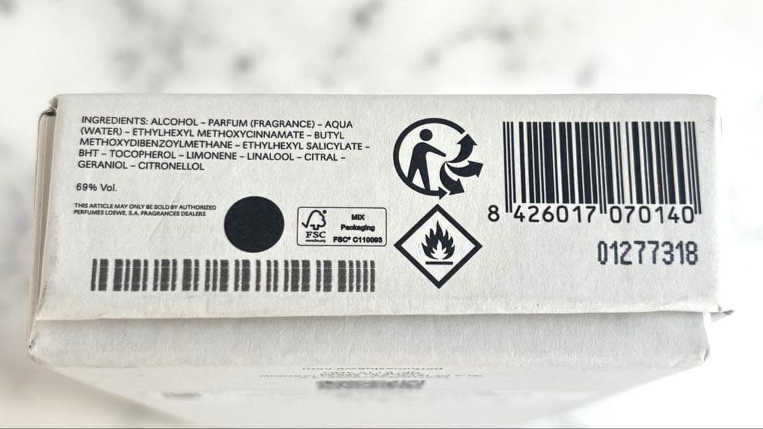 【残9割　美品】LOEWE ロエベ エセンシア オードゥパルファム　50ml