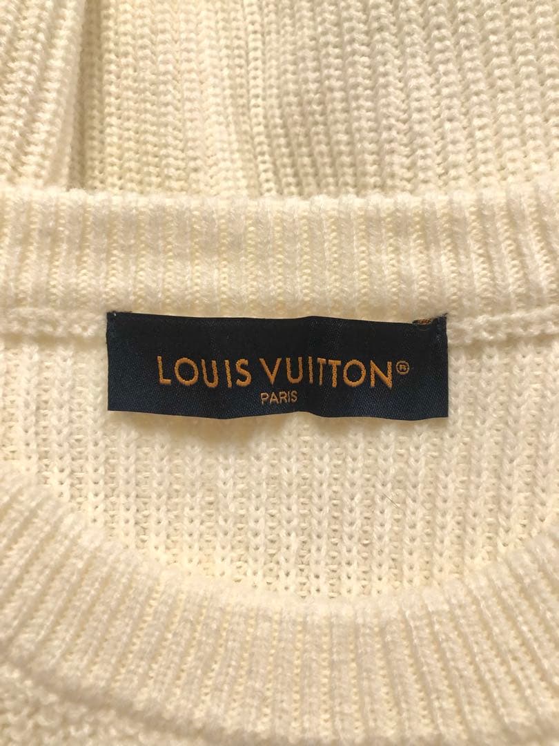新作 ヴィトン 本物 エンブロイダリー シグネチャー カシミヤ クルーネック S