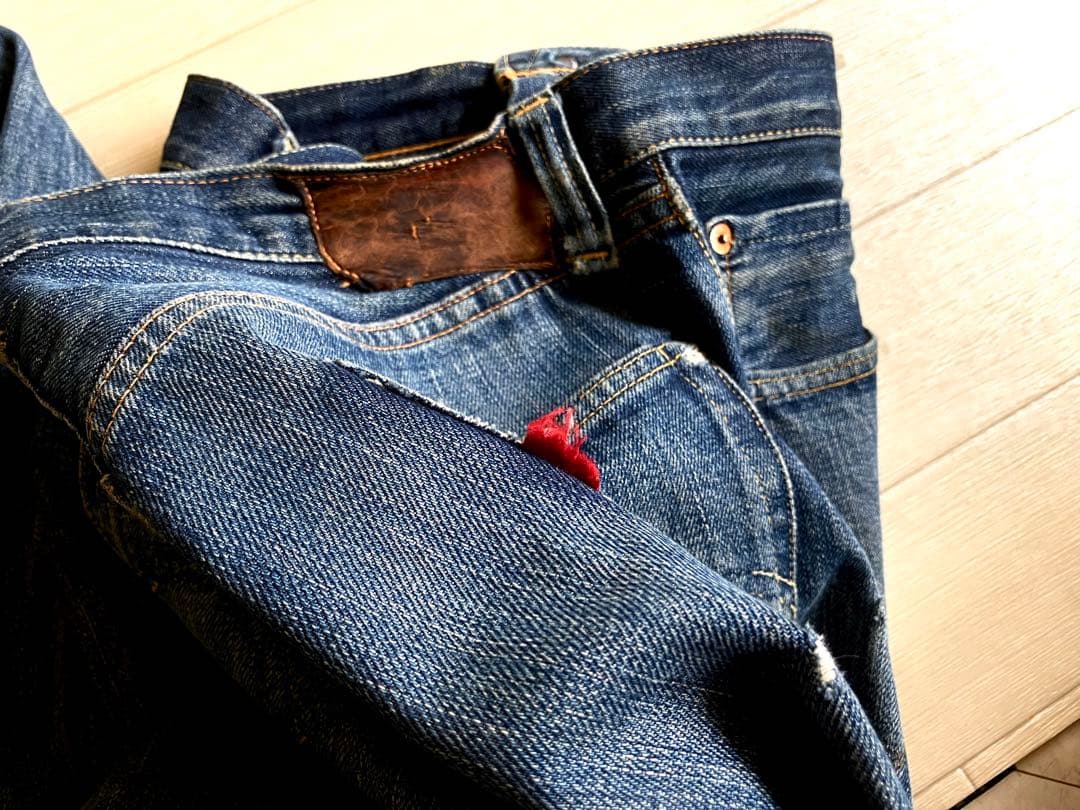 ⭐︎１１！501XX革パッチ47モデル片面タブBIGEオリジナル！