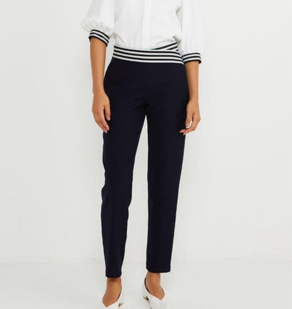 【定番名品】ボーダーズアットバルコニーテーパードパンツ36ブラック